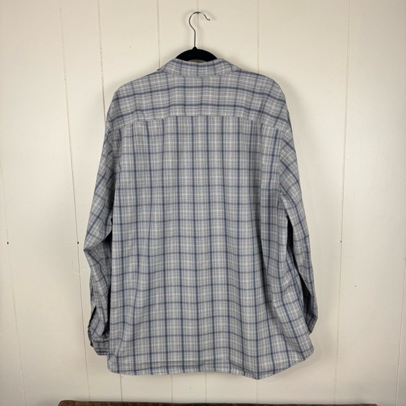 Wrangler Men's Blue Plaid Button Down Shirt Western Cowboy Style - Picture 2 of 8